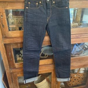 Ralph Lauren Double RL Womens Straight Leg Jeans Dark Blue Button Up Size 26